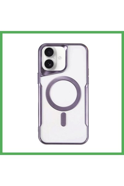 Nur store Çanta iPhone 16 Compatible Case: Boyi MagSafe Silicone Cover - Deep...