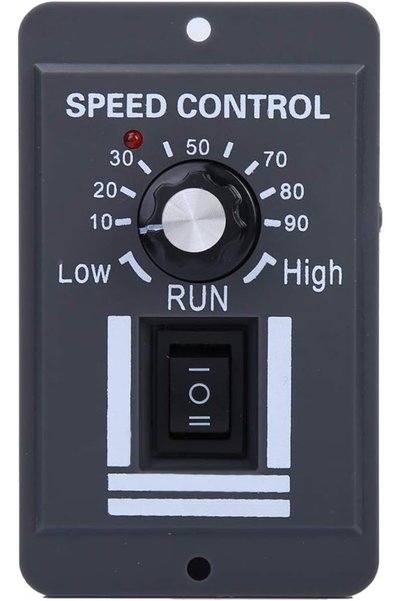 Eujgoov وحدة تحكم في سرعة المحرك 12 فولت تيار مستمر 40 أمبير مع مفتاح سرعة مت...