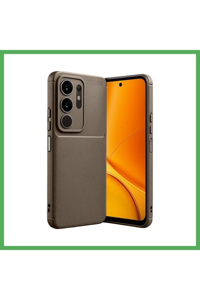 Nur store Çanta Vivo Y29 4G-Compatible Auto Focus Carbon Fiber Case - Brown B...