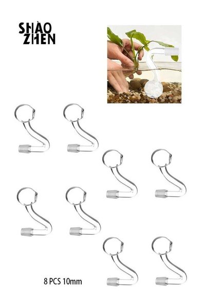 SHAOZHEN 8Pcs 10mm Glass Mini inflow Pipe,Inflow Pipe Water Pump Aquarium Fil...