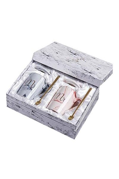 Generic Mr And Mrs Coffee Mug Set Multicolour