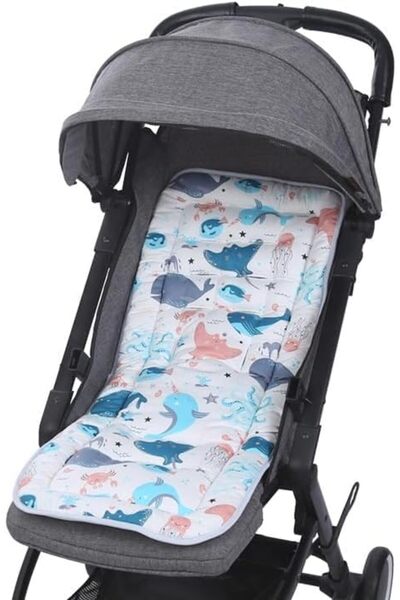 GENERAL Paporich Cotton Stroller Seat Liner, Breathable Baby Pushchair Cushio...