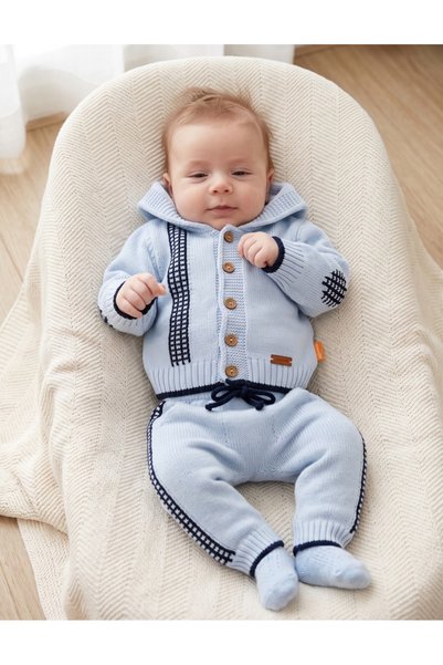 MiniKids Set croset acrilic, Haine pentru copii, albastru