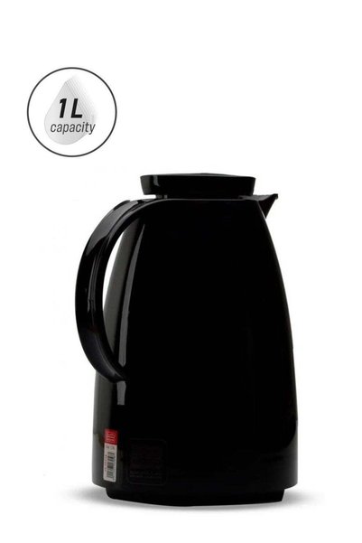 BASURRAH Thermos For Tea And Coffee From Glossy Black Color 1 L/1.5 L/2 L