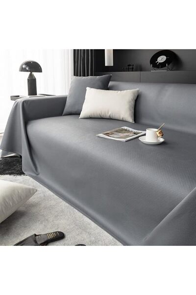 Tazweeq Waterproof Gray Sofa Cover for Pets, Extra Wide Non-Slip Washable Cou...