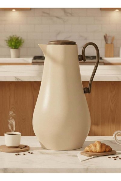 Gazella Tea/Coffee Flask 1.0 Liter Grey/Silver With Borosilicate Glass Inside