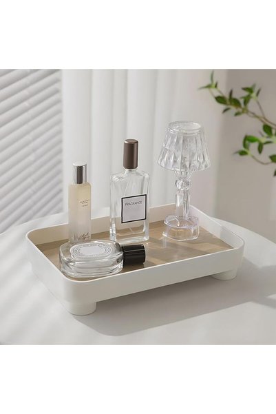 GENERAL صينية عطر للحمام من جويز، 24 × 15 × 4.7 سم، صينية ديكور لطاولة القهوة...