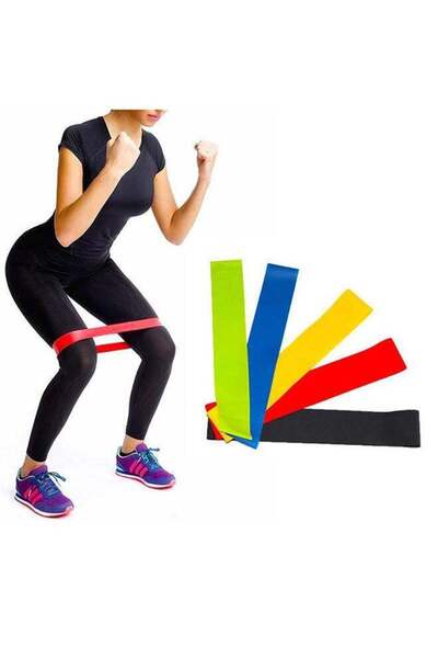 GENERAL U-POWEX 5PCS/Set Resistance Band fitness 5Levels Latex Gym Strength T...
