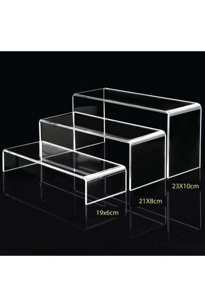 FORESTER Forest Home SMARTPOINTS Acrylic Display Risers, Clear Rectangle Stan...