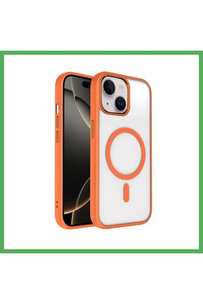 Nur store Çanta Joko iPhone 15 Compatible MagSafe Case - Orange BEZOSS