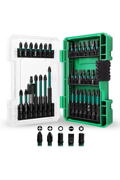 Yelajoy 35PCS Impact Driver bit Set with Storage Case - S2 Steel, High Hardne...