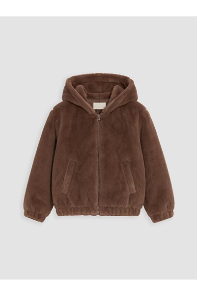 LC Waikiki From UZG STORE: A Hooded Faux Fur Coat for Stylish Girls