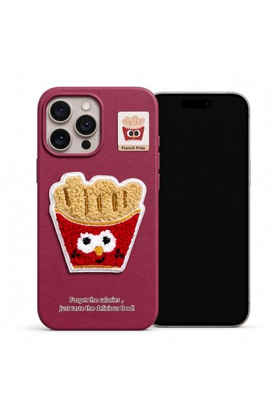 Microsonic Stitched Puppy Plush French Fries Case Compatible with the Apple i...