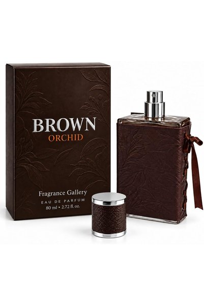 Fragrance Gallery Brown Orchid Eau de Parfum, 80 ml Perfume Spray with Decora...