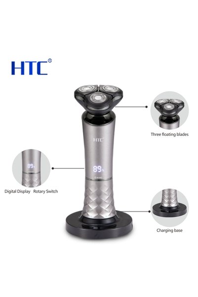 Generic ماكينة حلاقة رجالية HTC GT-688 بتصميم برج قوانغتشو، ماكينة حلاقة دوار...