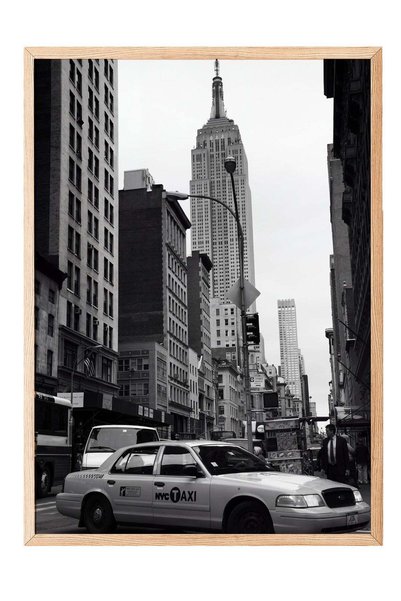 Postifull Poster cu Empire State și străzile din New York – Tablou în ramă de...