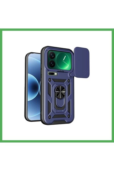 Nur store Çanta Mi 17 Pro-Compatible Pars Lens Ring Silicone Case - Navy Blue...
