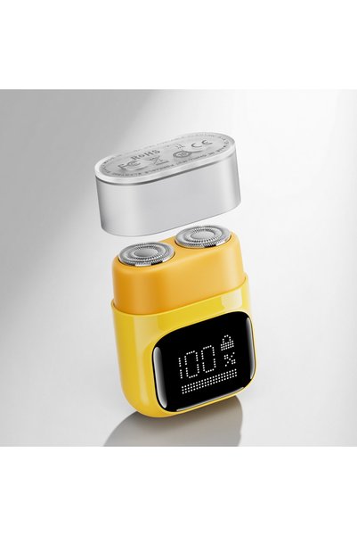 Generic Men's Electric LED Display Alloy Shaver Magnetic Double-Blade Rotatin...