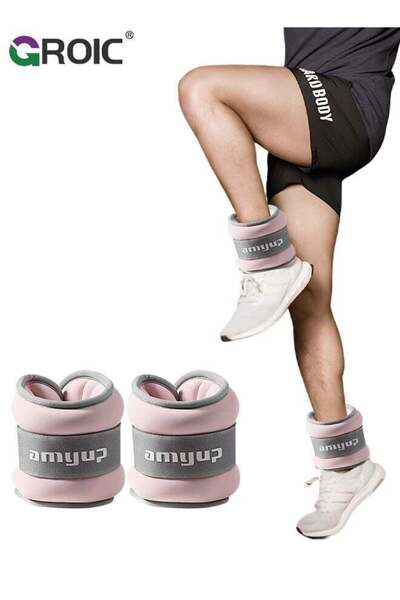 GROIC 2Pcs Ankle Weights Leg Arm Weights Wrist Weights Set with Adjustable St...