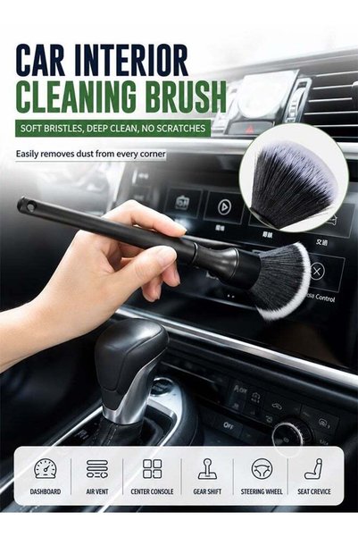 YIM-VIBEHAUS Car Interior Cleaning Brush, Soft Dusting Brush, Scratch-Free De...