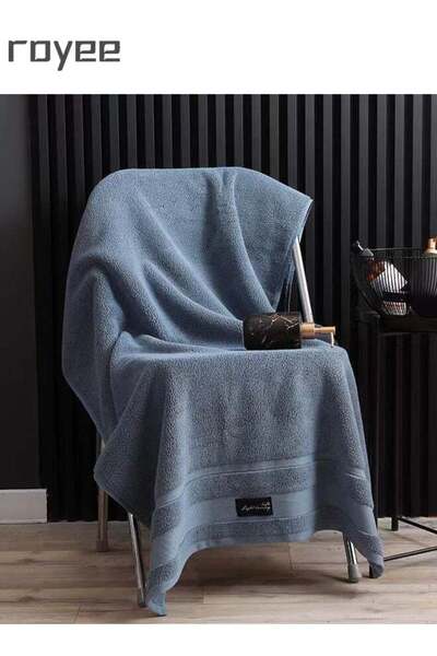 Royee 2Pcs Adult Bath Towel Set With Face Towel, Quik Dry Coral Fleece Beach ...