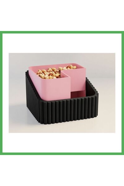 Nur store Çanta 3D-Printed Pistachio Bowl - Dual-Chamber Shell Separator Serv...