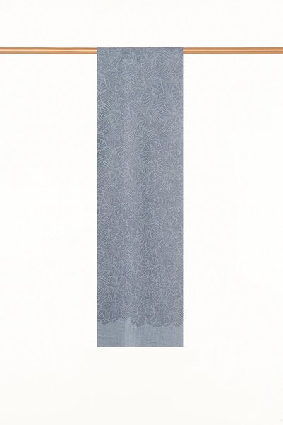 Kayra Wave-Pattern Viscose Shawl, Anthracite