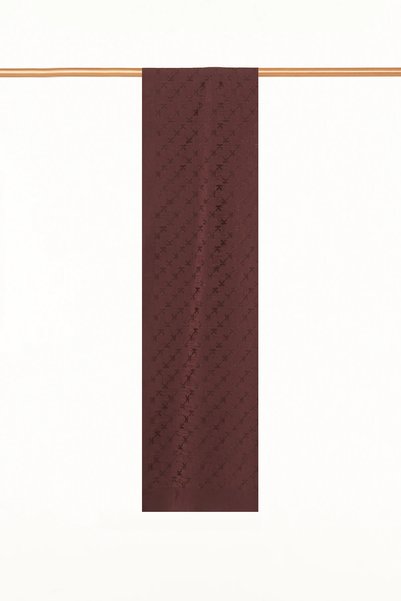 Kayra Logo-Printed Cotton Shawl, Coffee