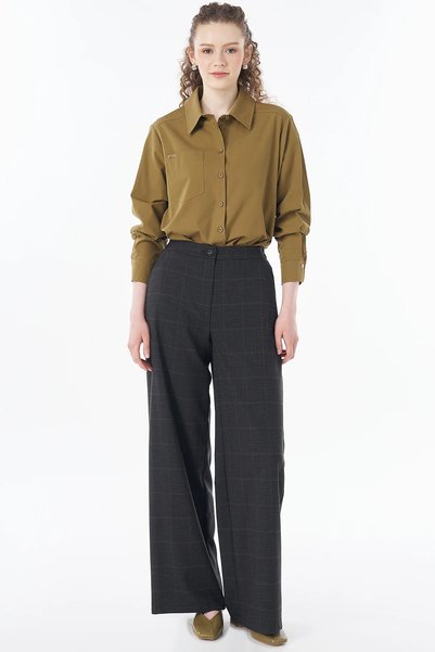 KYR Plaid Pants, Charcoal Grey