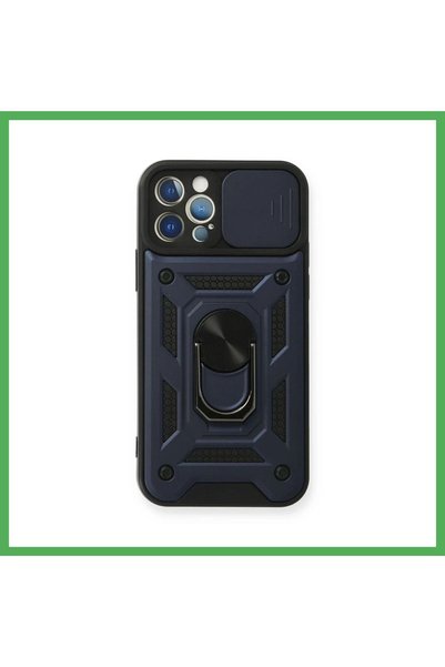 Nur store Çanta iPhone 12 Pro Compatible Case with Pars Lens Ring - Navy Blue...