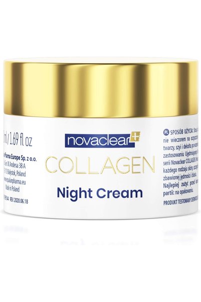 Novaclear كريم الكولاجين الليلي – مرطب ليلي مضاد للشيخوخة مع الكولاجين البحري...