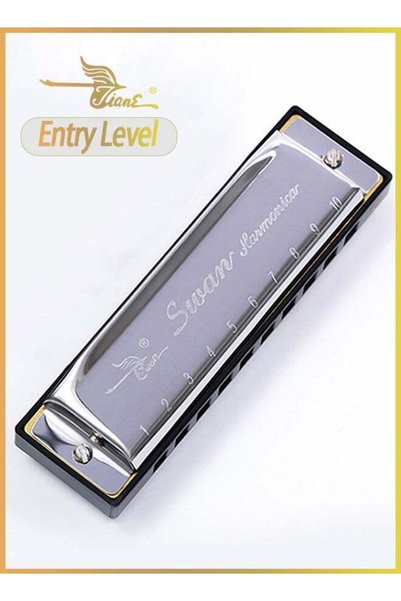 Swan 10 Hole C Blues Harmonica - Professional Beginner Diatonic Harmonica For...