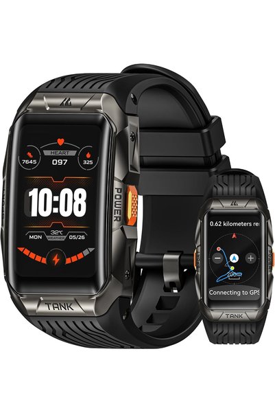 Kospet Tank X2 Ultra GPS Smart Watch, 3D Curved Glass, Stainless Steel Unibod...