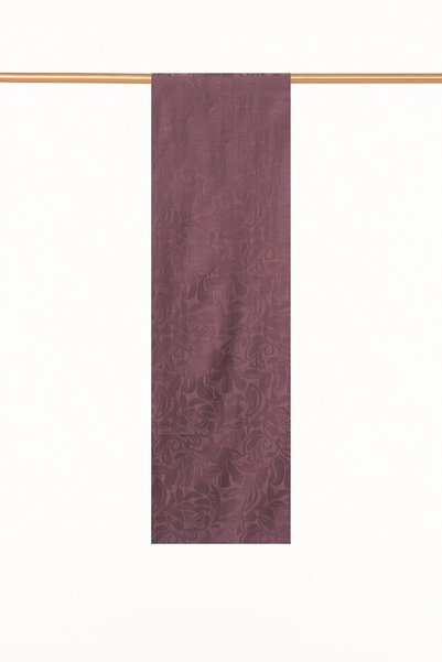 Kayra Cotton Shawl with Abstract Floral Print, Plum