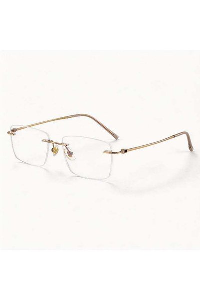 PUKCLAR Rimless Glasses Pure Titanium Ultra Lightweight Non Prescription Plan...