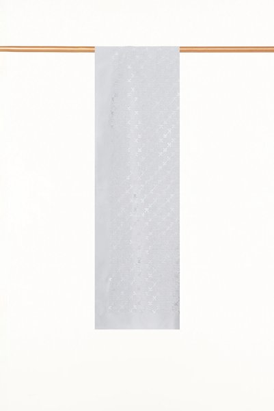 Kayra Logo-Printed Cotton Shawl, Gray