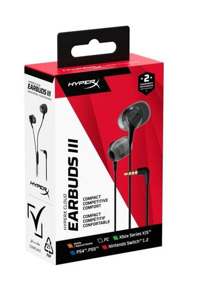 HyperX سماعات Cloud Earbuds III، سماعة رأس للألعاب بمقبس 3.5 مم مع ميكروفون، ...
