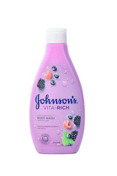 Johnson's Vita Rich Replensihing Body Wash With Raspberry Extract 250ml pink