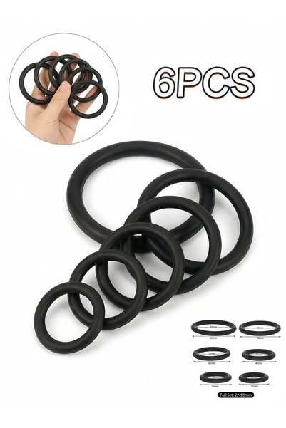 GENERAL REZAKO 6PCS Silicone Ring Sports Ring Elastic Easy Stretch Resistance...