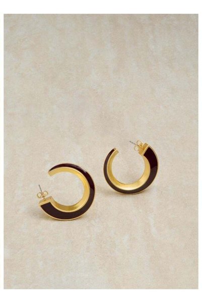 Reiss THALIA: Twist Enamel Hoop Earrings