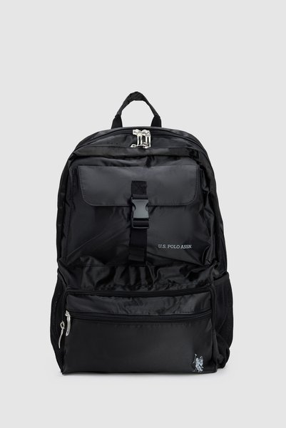 U.S. Polo Assn. حقيبة رياضية سوداء للأولاد، موديل 50328739-VR046.