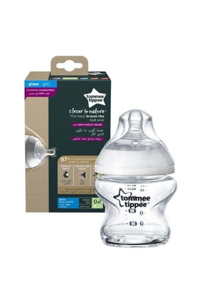 tommee tippee عبوة من زجاجة رضاعة زجاجية من Closer To Nature للأطفال من عمر 0...
