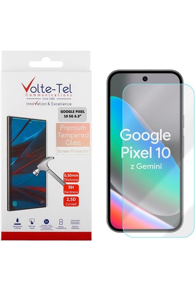 Volte-Tel Σκληρυμένο Γυαλί Google Pixel 10 5G 6.3in 9H 0.20mm 2.5D Ξεκλείδωμα...