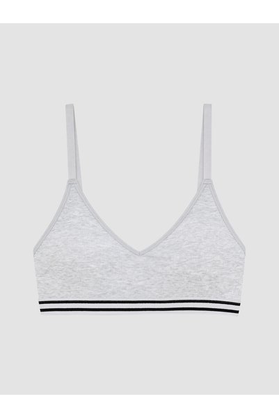 LC Waikiki NEVAVM Farkıyla LCW Young Gray Ribana Bustier للنساء
