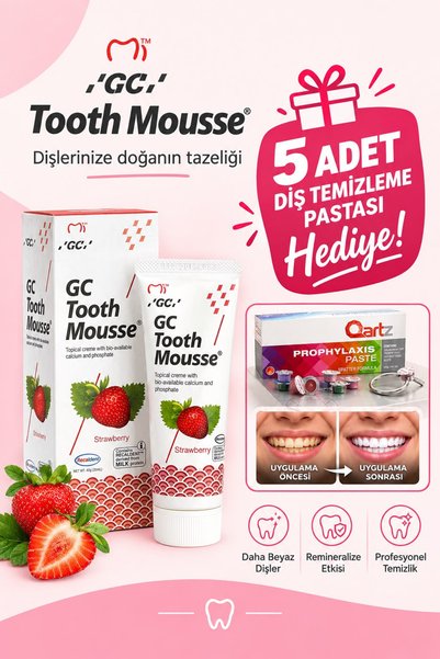 Gc Tooth Mousse Diş Minesi Koruyucu Krem Çilek Aromalı ( 40 Gr ) Ağız ve Diş ...
