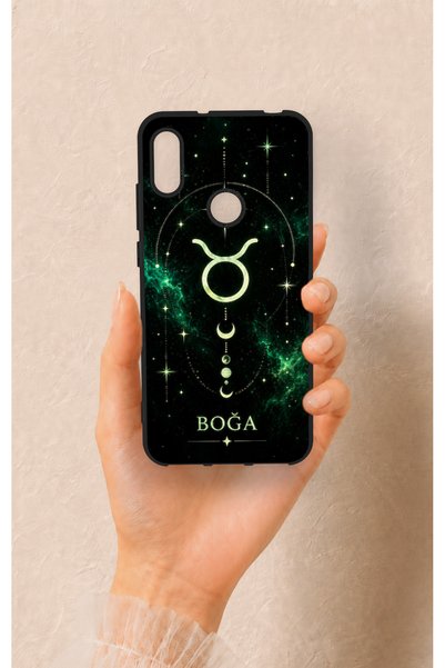Vip Case Huawei Y6 2019 Compatible Taurus-Themed Patterned Silicone Case