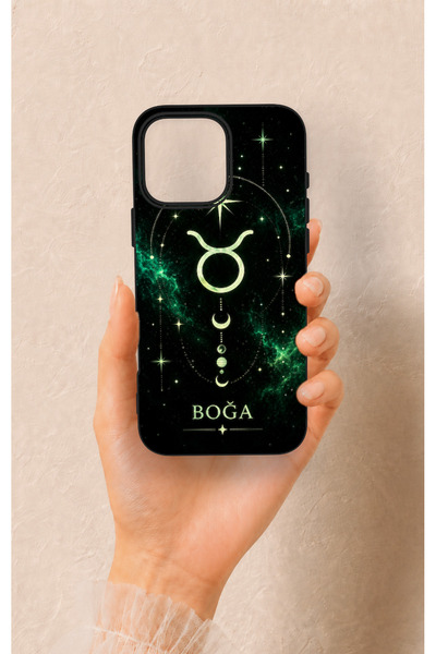 Vip Case iPhone 16 Pro Max Compatible Taurus-Themed Patterned Silicone Case