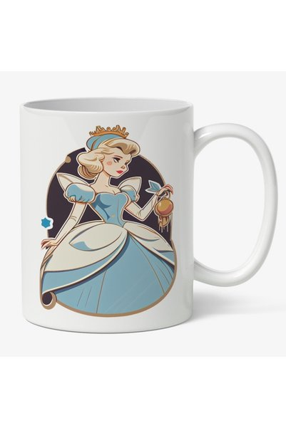 INOVATIX Cana alba personalizata,Printesa Stil Cenusareasa,Rochie Interbelica...