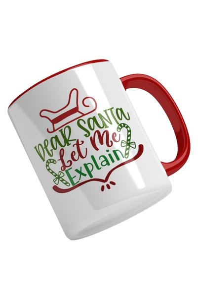 INOVATIX Cana alba personalizata, De Craciun Dear Santa Let Me Explain,Acadel...