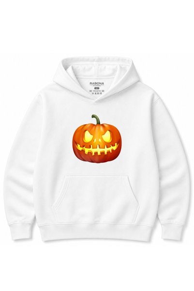 Rabona Fashion Halloween Glowing Jack O Lantern – Φούτερ με κουκούλα από βαμβ...